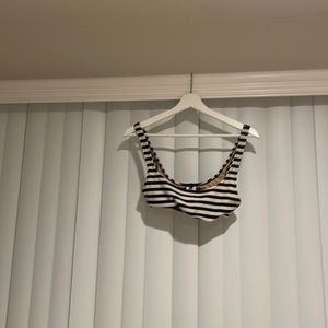 Striped bathing suit top